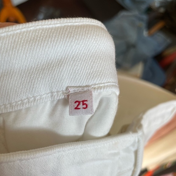 L’Agence Chantal Slim White Distressed Jeans Size 25 - Picture 11 of 11